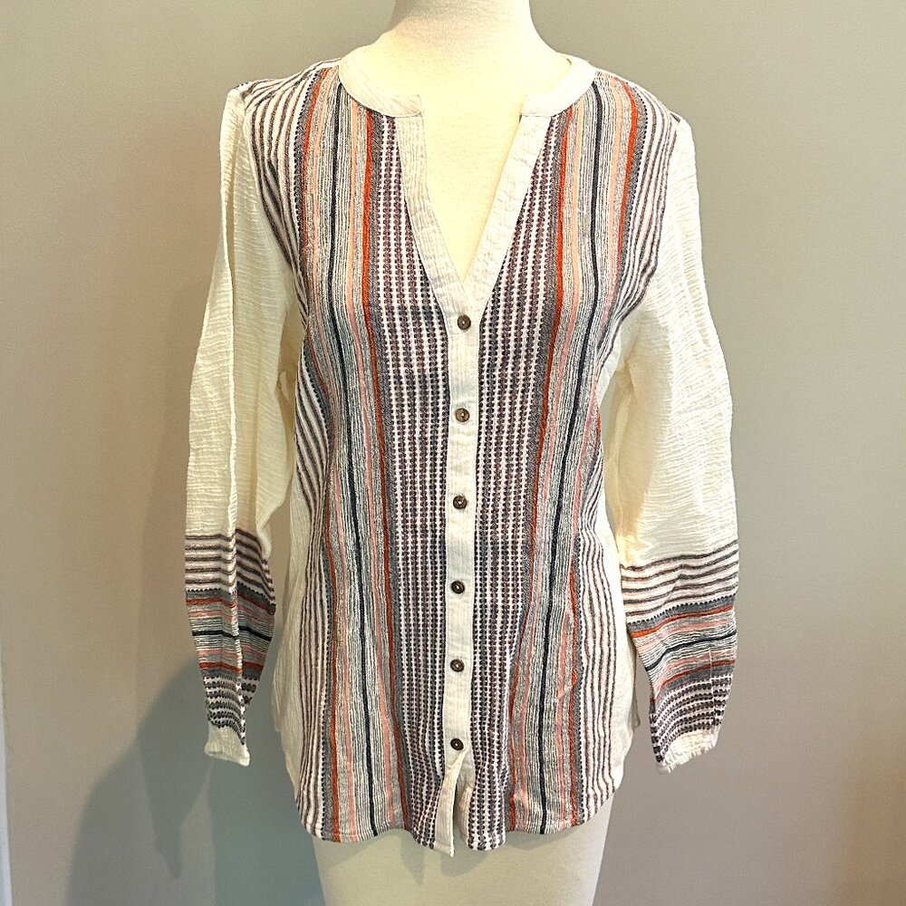 Button Down Shirred Blouse - image 2